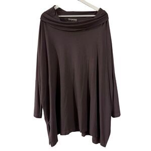 bryn Walker Scoop Neck Long Sleeve Tunic - Dark Brown